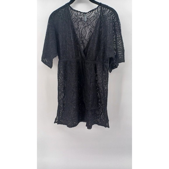 Kenneth Cole Tunic Swim Cover-Up Women's Small Black - Picture 1 of 6